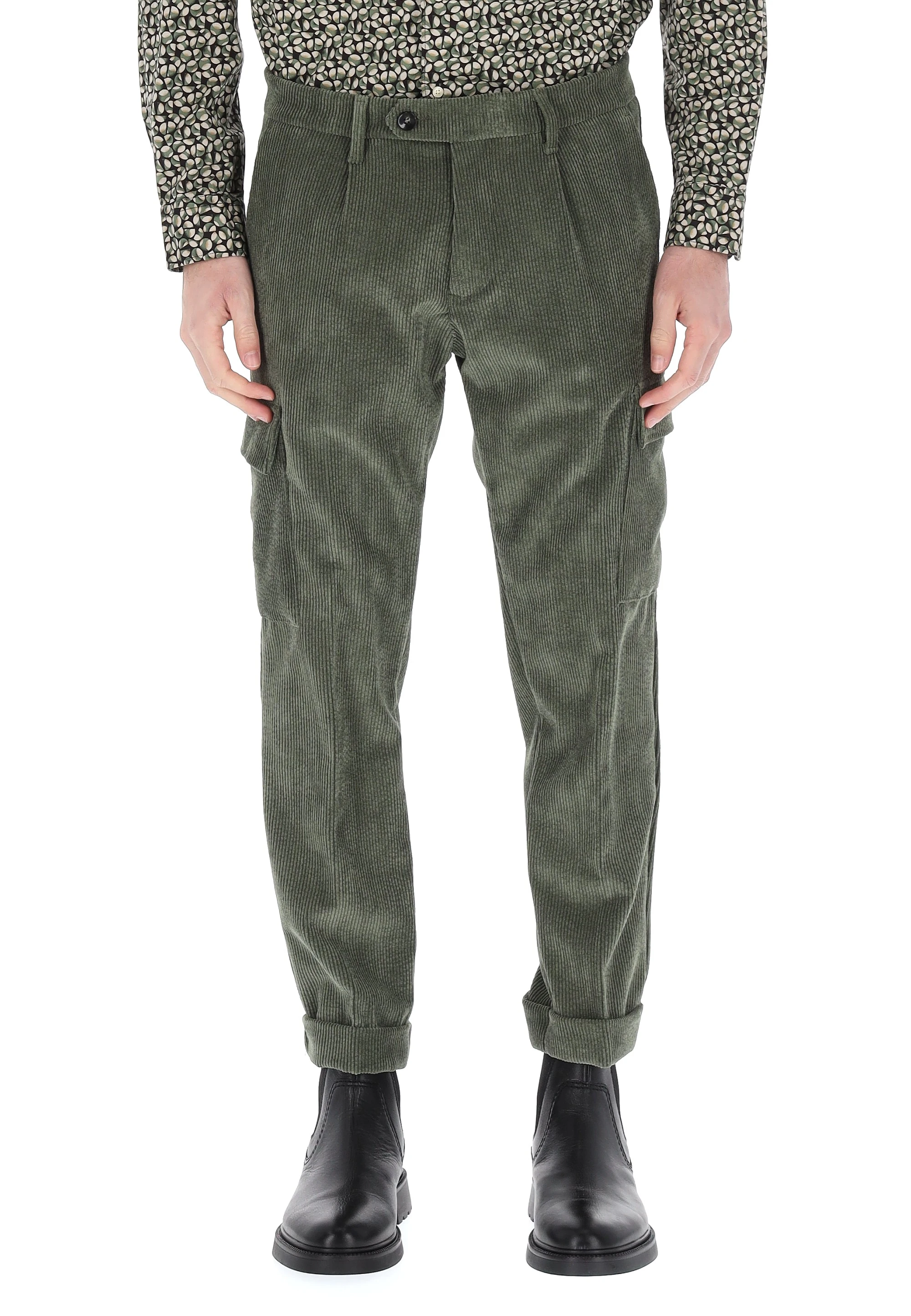 Pantalone tasconato a costine in velluto TUPERTU